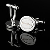 Personalized Simple Oval Cufflinks