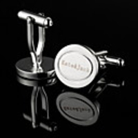 Personalized Simple Oval Cufflinks