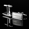 Personalized Simple Oval Silver Cufflinks