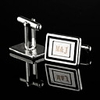 Personalized Simple Silver Cufflinks