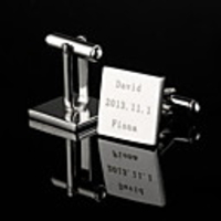 Personalized Simple Square Cufflinks