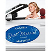 Personalized Snowflake Wedding Window/Car Cling (More Colors)