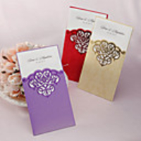 Personalized Wedding Invitation With Laser-cut Pattern - Set of 50 (More Colors)