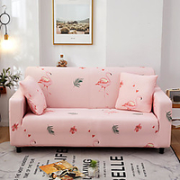 Pink Flamingo Print Dustproof All-powerful Slipcovers Stretch Sofa Cover Super Soft Fabric Couch Cover With One Free Boster Case(Chair/Love Seat/3 Seats/4 Seats) Lightinthebox