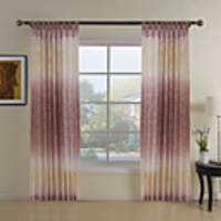 Pink Floral Country Energy Saving Curtain Panel