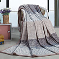Polyester Fiber Water Cube Pattern Thick Coral Fleece Blanket