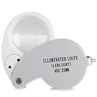 Portable 40X Mini Pocket Folding Magnifier Handheld Magnifying Tool Eye Jeweler Loupe With LED Light Lamp Lightinthebox