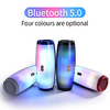 Portable Bluetooth Speaker Stereo Leather Column 5 Flash Style LED Subwoofer Wireless Outdoor Music Box FM Radio TF Card Lightinthebox