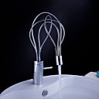 Post Modern Brass Kitchen Faucet (Chrome Finish)