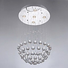 Post-Modern Luxury 5 Light Flush Mount with Crystal Balls