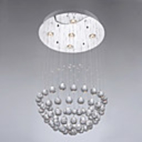 Post-Modern Luxury 5 Light Flush Mount with Crystal Balls
