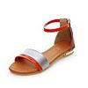 Pretty Faux Leather Flat Heel Comfort Sandals Women