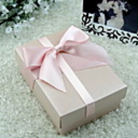 Pretty Pink Favor Box with Flowers and Ribbon Bowknot (Set of 30)