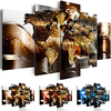 Print Rolled Canvas Prints - Maps Comtemporary Five Panels Art Prints Lightinthebox