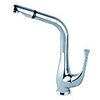 Pull Out Chrome Finish Single Handle Solid Brass Kitchen Faucet