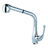 Pull Out Single Handle Solid Brass Chrome Finish Kitchen Faucet
