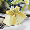 Pyramid Favor Box With Gold Bow - Set of 12