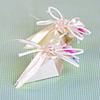 Pyramid Shaped Favor Box With Ribbon for Baby Shower - Set of 12