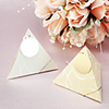 Pyramid Shaped Favor Boxes With Ribbon - Set of 12 (More Colors)