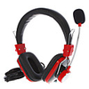 QINGSHENG QS-825 3.5mm Stereo On-Ear Headphone with Mic and Remote for PC (Red, Blue, Black)