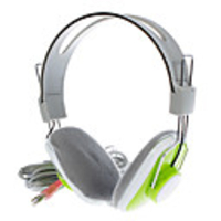 QINGSHENG QS-826 3.5mm Stereo On-Ear Headphone with Mic and Remote for PC (Orange, Green)