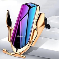 R1 Car Wireless Charger Smart Automatic Clamping Qi Wireless 10W Fast Charging 360 Rotation infrared Sensor Air Vent Mount Phone Holder Iphone XR XS Huawei P30 Pro Xiaomi Lightinthebox