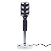 R8-M06 Net Chat Network Microphone Computer Karaoke Microphone - Silver (3.5mm Plug / 192cm-Cable)