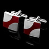 Red and Silver Cufflinks In Gift Box