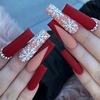 Red and White Snowflake False Nail Patch Detachable Nail Enhancement Finished Products for Christmas Wear Lightinthebox