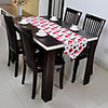 Red Dots Print Thicken Cotton Table Runner
