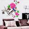 Red Flower and Birds Wall Sticker