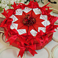 Red Rose Cake Favor Box (Set of 10)