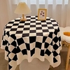Retro INS Plaid Table Cloth Japanese Fresh Checkered Tablecloth Bedroom Dormitory Dressing Table Mat Rectangular Tablecloth Desk Decor Background Fabric Lightinthebox
