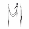 retro long and short rivet earrings ear clips fashion goth punk tassel earrings Lightinthebox