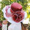 retro mesh top hat female korean version of the sun hat summer organza color matching flowers big eaves uv sun hat Lightinthebox