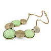 Retro Metal Round Collar Short Necklace