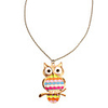 Retro Rainbow Owl Necklace
