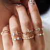 retro ring set diamond water drop geometric female rhinestone tail female Lightinthebox