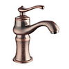 Retro Style Antique Copper Finish Centerset Single Handle Brass Bathroom Sink Faucet