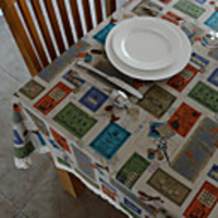 Retro Style Linen Table Cloth