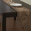 Retro Style Yarn-dyed Jacquard Floral Table Runner