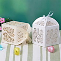 Ribbon Bowknot Laser Cut Box(More Colors)-Set of 12