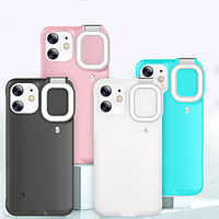 Ring Light Flash Phone Case for iPhone 12 Pro Max 11 Pro Max LED Selfie Flashlight Video Light Lamp Cellphone Case Back Cover for iPhone 11 12 Lightinthebox