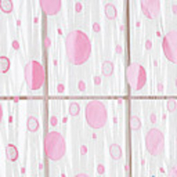 Romantic Dots And Circles Pattern Curtain Line(117"W × 117"L)