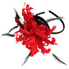 Romantic Fascinator With Feather Weddding/Partying/Honeymoon Barrette