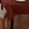 Rose Pattern Red Polyester Table Cloth
