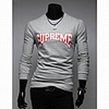 Round Collar Print Slim T-Shirt