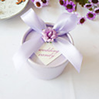 Round Favor Box With Bow (Set of 12)