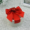 Round Favor Box With Red Ribbon Bow and Heart (Set of 30)