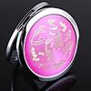 Round Gold Pattern Compact in Pink